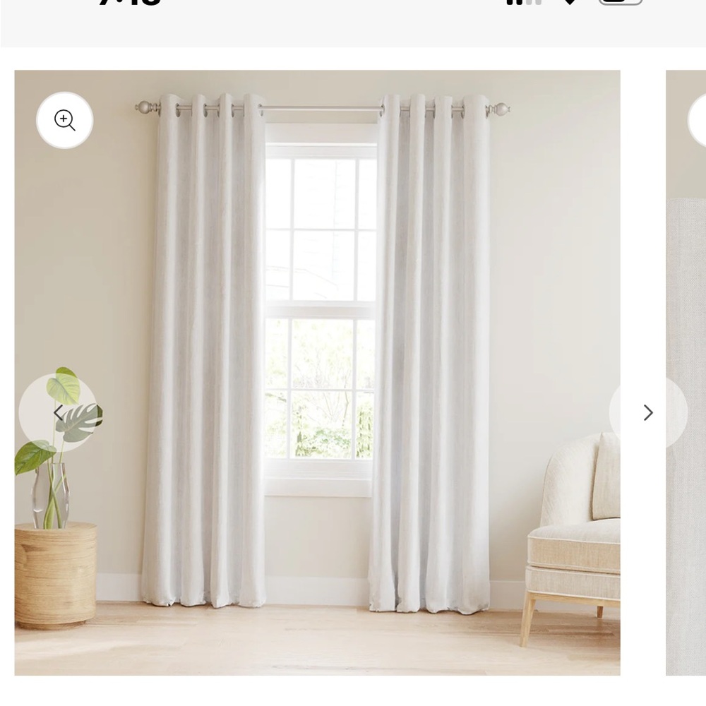 Blackout Linen Blend Grommet Curtains